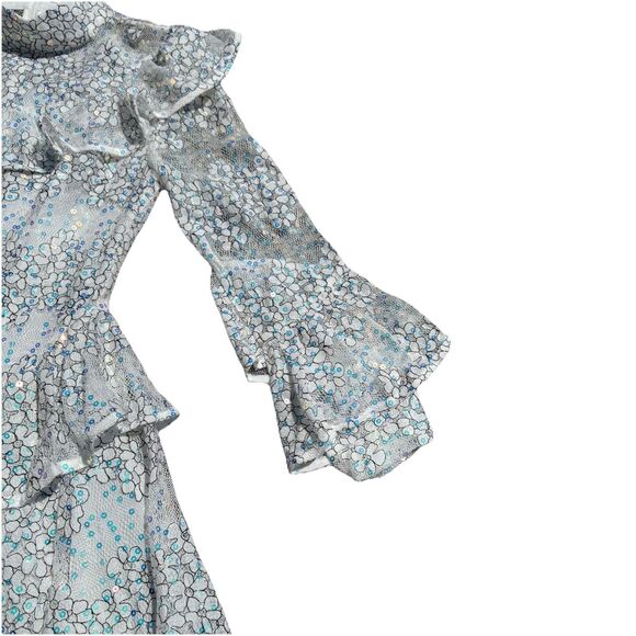 Elliatt Waratah Embroidered Mesh White Sequin Ruffle Dress NWOT Small - Picture 10 of 16